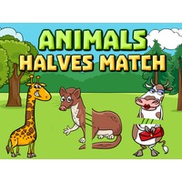 Animals Halves Match