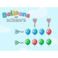 Balloons and scissors