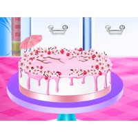 Cherry Blossom Cake Cooking