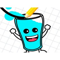 Happy Glass : Fill the Glass by Draw Lines