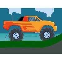 Monster Truck Hill Driving 2D