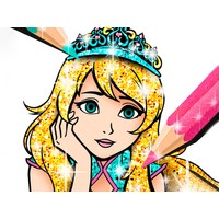 Princess Coloring Book Glitter