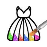 Princess Glitter Coloring - For Kids