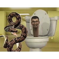 Python Snake Kill Skibidi Toilet Backrooms