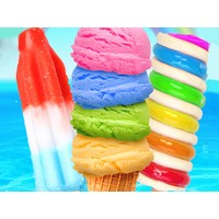 Rainbow Ice Cream And Popsicles