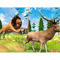 Realistic Lion Hunting Animal 2024