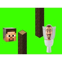 Spinning Skibidi Toilet Flappy Minecraft