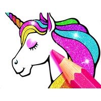 Unicorn Coloring Book Glitter